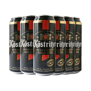 德国进口啤酒 卡力特黑啤酒500mL*6罐 *2件 78元（合39元/件）