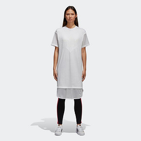 阿迪达斯官网 adidas 三叶草 CLRDO TEE DRESS 女装 裙子 CE4133 142元