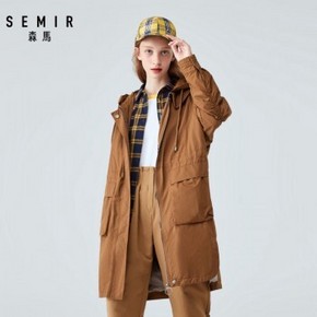 天猫 Semir 森马 13-058090019 女士中长款风衣外套 79.99元包邮