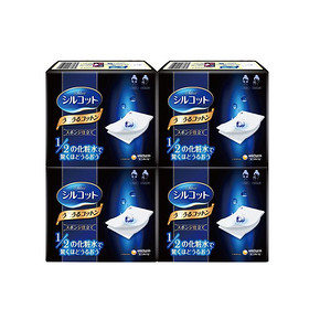 ￥108.68包邮 尤妮佳（unicharm） 超省水1/2化妆棉 40枚 4盒*2件