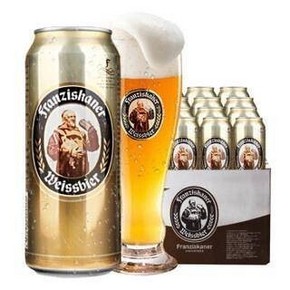 天猫 Franziskaner 范佳乐 教士小麦啤酒 500ml*24听 109元