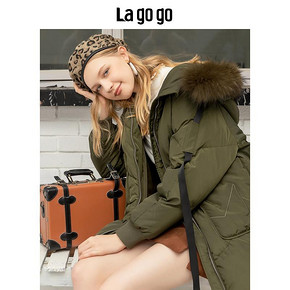 Lagogo 拉谷谷 HCYY318G13 女士中长款羽绒服 700元