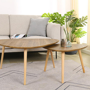 北欧极简边几小户型圆桌网红ins简易椭圆茶几创意后现代咖啡桌 *6件 864元（