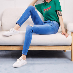Meters bonwe 美特斯邦威 88S756603 女士紧身牛仔裤 49.9元