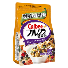 88VIP：Calbee 卡乐比 黑豆&青大豆风味 水果麦片 600g *3件 +凑单品 82.98元（双重