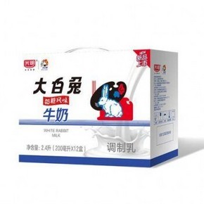 天猫 光明 大白兔奶糖风味牛奶 200ml*12*2件 59.9元包邮（折29.95元/件）