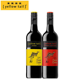 Yellow Tail/黄尾袋鼠缤纷系列西拉加本力红葡萄酒750ml*2支装 *2件 191元（合95.5