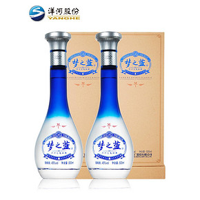 洋河蓝色经典 梦之蓝M1 45度500ml*2 洋河官方旗舰店 绵柔型白酒 658元