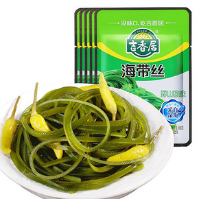 吉香居野山椒海带丝海鲜辣开味零食下饭88g*5袋下饭拌面小菜 *9件 92.6元（合