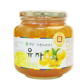 韩国原装进口全南 蜂蜜柚子茶1kg水果茶蜜炼果酱冲饮饮品配麦片 *2件 68.64元