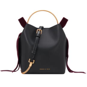 CHARLES＆KEITH CK2-10270335 蝴蝶结饰水桶包 299元包邮