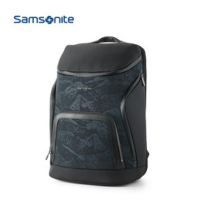 Samsonite/新秀丽商务双肩包男 大容量桶型潮流压花拼接背包TT6 990元