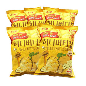 韩国进口 海太蜂蜜黄油薯片60g*5袋土豆片休闲零食品膨化小吃特产 64.9元