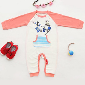 cottonbaby秋冬新款婴儿连体衣哈衣长袖宝宝爬爬衣服 31元