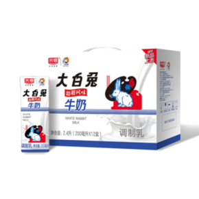 光明 大白兔奶糖风味 牛奶饮料 200ml*12盒 *2件 69.9元（2件5折）