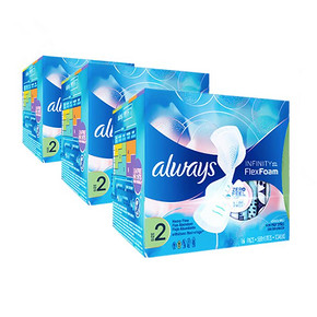 宝洁进口护舒宝always液体卫生巾量多日/夜用16片*3盒装 97元