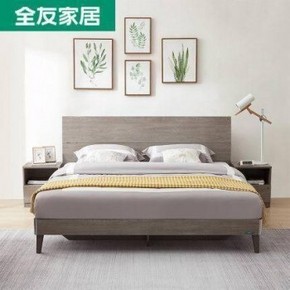 天猫 9日10点：QuanU 全友 106302-DC 简约双人床1.5米 449元包邮（前50名）