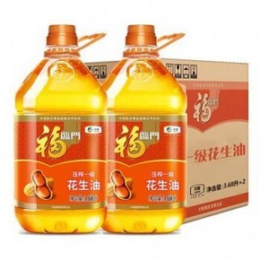 天猫 10点开始、88VIP： 福临门 家香味压榨一级花生油 3.68L*2桶 *2件 204.1元包