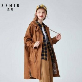 天猫 10日0点：Semir 森马 13-058090019 女士中长款风衣外套 低至48元