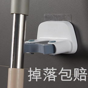 免打孔拖把夹强力吸盘式挂钩承重北欧卫生间墙壁壁挂架神器粘钩 7.9元