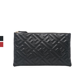 FENDI/芬迪 多色羊皮F字母凸纹压花优雅时尚手拿包女包 3411元