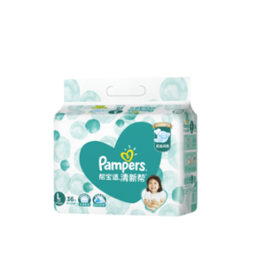 10日0点、88VIP：Pampers 帮宝适 清新帮泡泡纸尿裤 L36 *4件 195.7元包邮（需用券