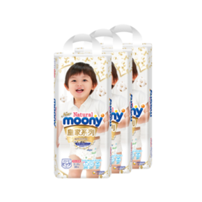限用户：Natural moony 皇家系列 裤型纸尿裤 XL38片*3包 358.86元包邮包税（需用