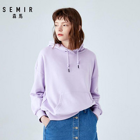 森马卫衣女2020春季新款潮lins连帽上衣bf慵懒风外套宽松长袖上衣 *3件 251.98