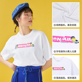 25日0点、61预售： 361° 小黄人联名 662029129 女士运动T恤 79元（25日需定金20元