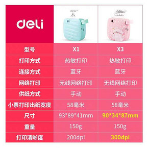 得力错题打印机学生迷小型错题整理神器打印机便携式迷你口袋错题打印机