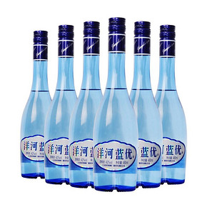 洋河蓝优42度480ml*6浓香型白酒口感绵柔猫超自营正品保证 144元