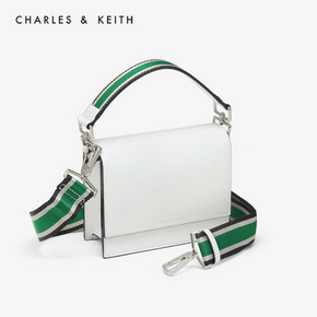 CHARLES & KEITH CK2-80671122 拼色宽肩带手提单肩包 237元