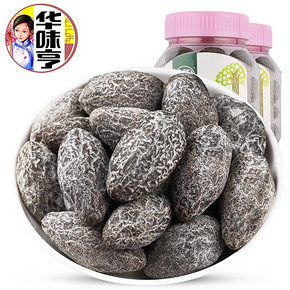 华味亨盐津橄榄210g*2罐 蜜饯果脯果干橄榄干办公室休闲零食小吃 15.9元