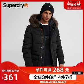 1日0点、61预告： Superdry 极度干燥 SM5000009AO 男士派克中长款外套 可低至361元