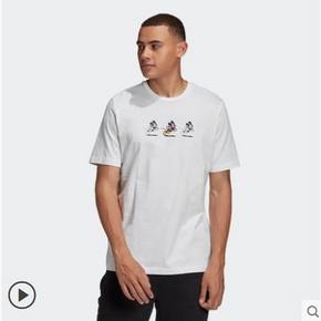 61预售： adidas 阿迪达斯 米老鼠联名款 GL2224 男士短袖T恤 89元包邮（20元定金