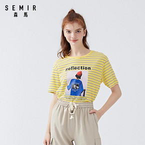 Semir 森马 12-039000059 女士短袖T恤 ￥33
