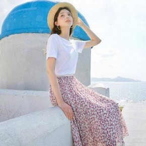 天猫 61预售：三彩 D023864L2 女士碎花半裙 228元包邮（付定金40元，1日付尾款