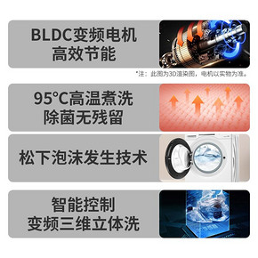 松下（Panasonic） XQG80-NHEBL 滚筒洗衣机 8公斤 2398元