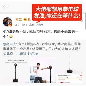小米众筹爆款 Move it 智能拳击速度球 家用打拳健身速靶 299.6元6.1狂欢价 历