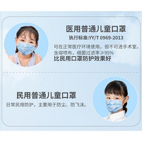超亚 儿童一次性医用级口罩 10支 卡通花色 11.9元6.1狂欢价