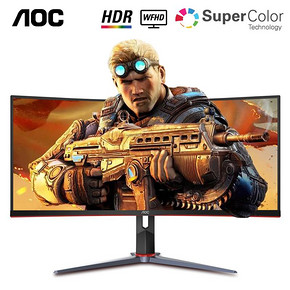 AOC CQ34G2 34英寸 带鱼屏显示器（75hz、1ms） 1499元包邮