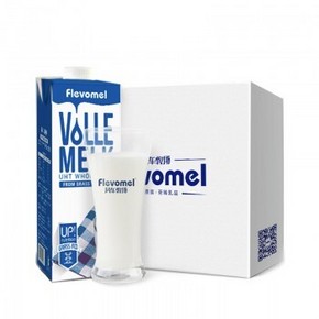 天猫 Flevomel 风车牧场 全脂高钙纯牛奶 1L*6盒 *4件 138.66元（双重优惠，合34.67
