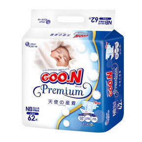 GOO.N 大王 天使系列 婴儿纸尿裤 NB62片 *2件 176元包邮（需用券，合88元/件）