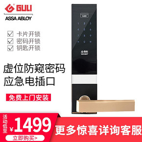 固力智能门锁 家用防盗门钥匙/简约现代密码锁 WJ9D00 1499元