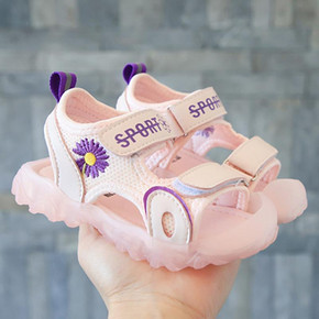女童凉鞋2020新款女孩小公主软底包头雏菊儿童鞋男宝宝中大童鞋子 *11件 256.