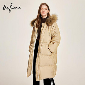 Eifini 伊芙丽 1181098286851 长款过膝大毛领羽绒服 ￥494.5