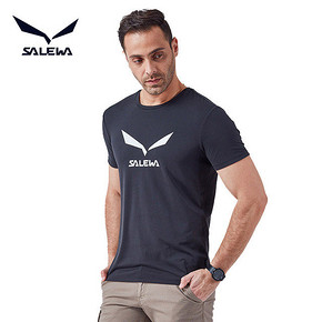 德国 沙乐华 涤氨速干吸湿面料 男女弹力跑步T恤 胸前鹰标Logo 99元狂欢价