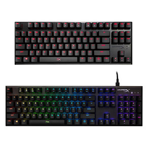 HyperX 阿洛伊 机械键盘 RGB专业版 银轴 104键 299元包邮