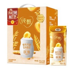 天猫 限地区、88VIP：蒙牛 纯甄 燕麦+黄桃口味果粒酸牛奶200g*10包*4件 95元包