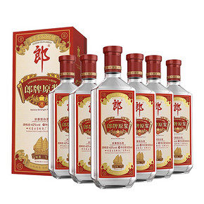 郎酒 郎牌原浆三号42度 500mL*6瓶 整箱装 浓香型白酒 199元